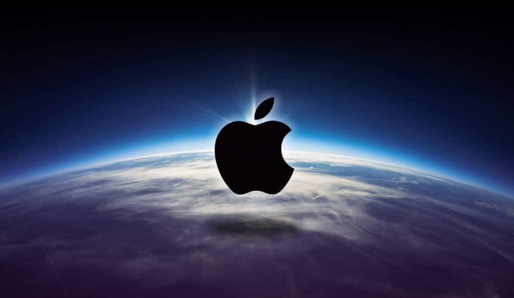 jorden med apple logo